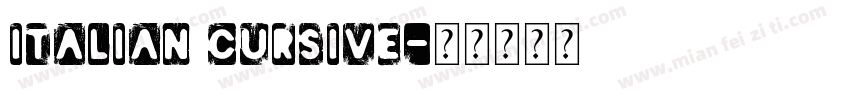 Italian cursive字体转换